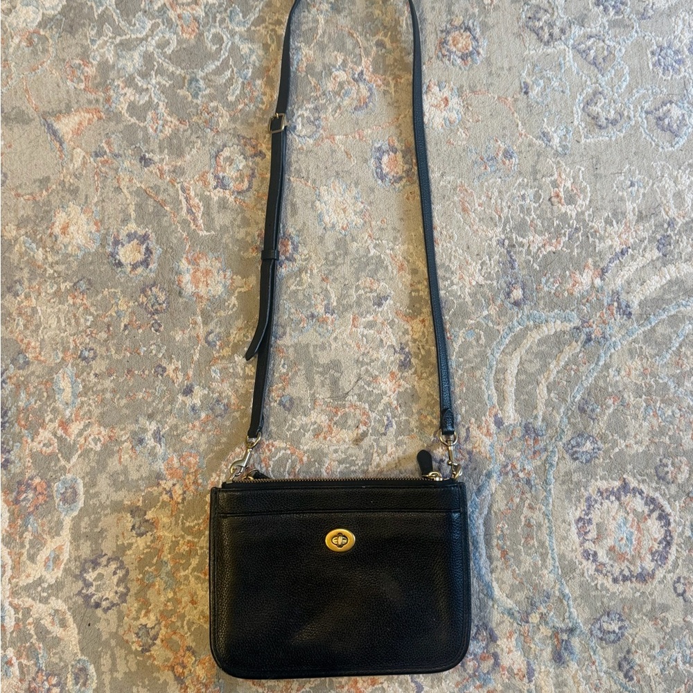 Coach Black Leather Crossbody Bag